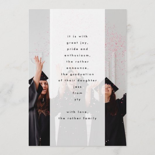 Stylish Bold Yellow Gold Foil AFSTUDEERDER Foto 20 Aankondiging (Achterkant)