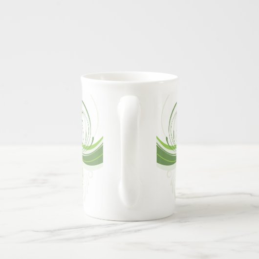 Stylish Bone China Mug with Bold Graphic Art Porselein Kop (Achterkant)