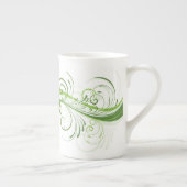 Stylish Bone China Mug with Bold Graphic Art Porselein Kop (Rechts)