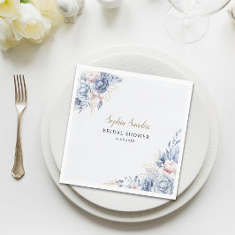 Stylish Bridal Shower with Elegant Blue Blooms Servet