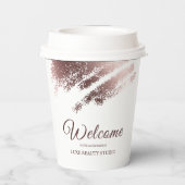 Stylish Bronze Business Event Party Papieren Bekers (Achterkant)