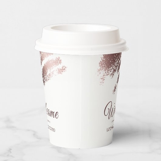 Stylish Bronze Business Event Party Papieren Bekers (Rechts)