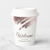 Stylish Bronze Business Event Party Papieren Bekers (Voorkant)