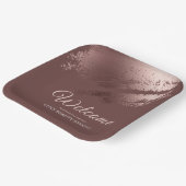 Stylish bronze business event party welcome papieren bordje (Gebogen)