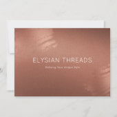 Stylish Bronze Business Gift Certificate Card Bedankkaart (Voorkant)