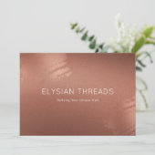 Stylish Bronze Business Gift Certificate Card Bedankkaart (Staand voorkant)
