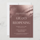 Stylish bronze business grand reopening invite kaart (Voorkant)