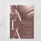 Stylish bronze editable business gala invite kaart (Voorkant)