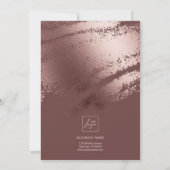 Stylish bronze editable business gala invite kaart (Achterkant)