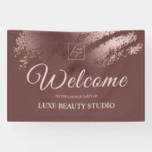 Stylish Bronze Special Event Launch Party Welcome Spandoek (Horizontaal)