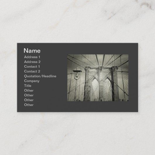 Stylish Brooklyn Bridge Visitekaartje (Voorkant)