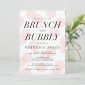 Stylish Brunch en Bubble Bridal Shower Invitation Kaart (Staand voorkant)