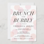Stylish Brunch en Bubble Bridal Shower Invitation Kaart (Voorkant)