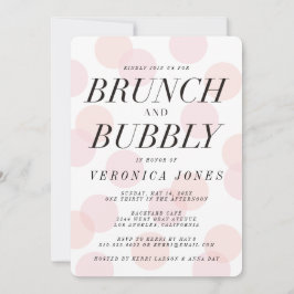 Stylish Brunch en Bubble Bridal Shower Invitation Kaart