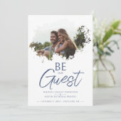 Stylish Brushstroke Grunge Splatter Dirty Stain Save The Date (Staand voorkant)