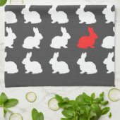 Stylish Bunny Bunnies Rabbits Pattern Theedoek (Gevouwen)