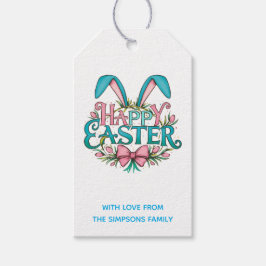 Stylish bunny ears Happy Easter Cadeaulabel