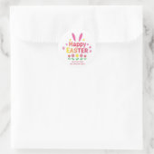 Stylish bunny ears Happy Easter Ronde Sticker (Tas)