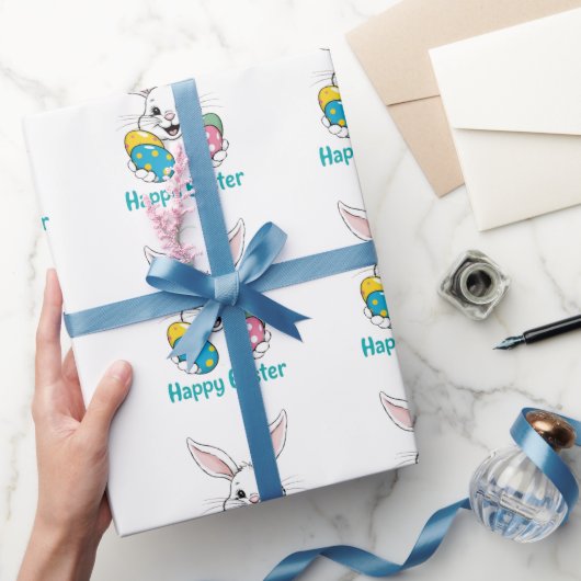 Stylish bunny eggs Gift Happy Easter gift Cadeaupapier (Geschenken)