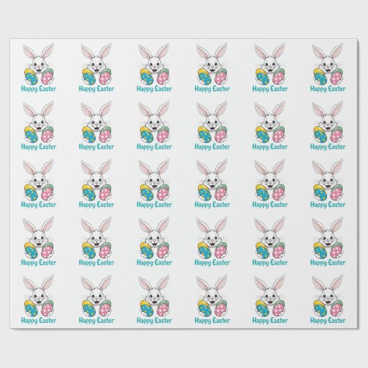 Stylish bunny eggs Gift Happy Easter gift Cadeaupapier (Vlak)