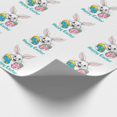 Stylish bunny eggs Gift Happy Easter gift Cadeaupapier (Hoek)