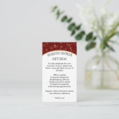 Stylish Burgundy BUSINESS SHOWER Informatiekaartje (Staand voorkant)