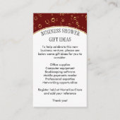 Stylish Burgundy BUSINESS SHOWER Informatiekaartje (Voorkant)