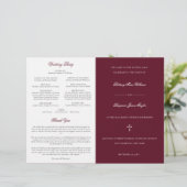 Stylish Burgundy katholieke Weduwmassaprogramma (Staand voorkant)