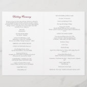 Stylish Burgundy katholieke Weduwmassaprogramma (Achterkant)