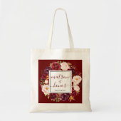 Stylish Burgundy Matron of Honor Wedding Canvas ta Tote Bag (Voorkant)