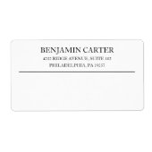 Stylish Business Professional Logo Shipping Label (Voorkant)