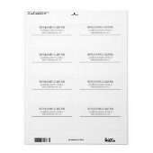 Stylish Business Professional Logo Shipping Label (Full Sheet)