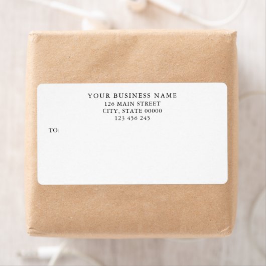 Stylish Business Professional Logo Shipping Label (Insitu)