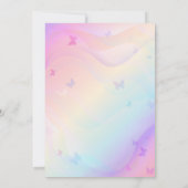 Stylish Butterflies Wedding Invitation Kaart (Achterkant)