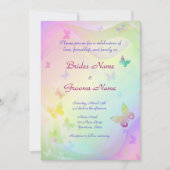 Stylish Butterflies Wedding Invitation Kaart (Voorkant)