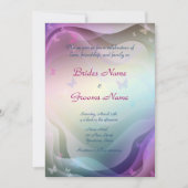 Stylish Butterflies Wedding Invitation Kaart (Voorkant)