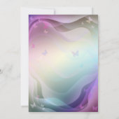 Stylish Butterflies Wedding Invitation Kaart (Achterkant)