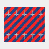 Stylish Caduceus Medical Symbol League Fleece Deken (Voorkant (Horizontaal))