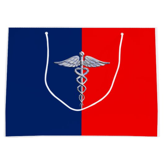 Stylish Caduceus Medical Symbol League Large Cadeautasje (Voorkant)