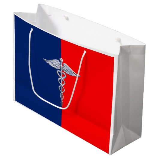 Stylish Caduceus Medical Symbol League Large Cadeautasje (Voorkant Gekanteld)