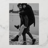 Stylish Calendar Photo Double-sided Save The Date Folie Uitnodiging (Achterkant)