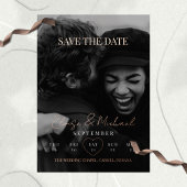 Stylish Calendar Photo Double-sided Save The Date Folie Uitnodiging