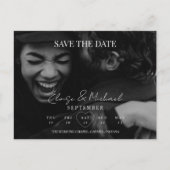Stylish Calendar Photo Wedding Save The Date Aankondigingskaart (Voorkant)