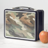 Stylish Camouflage Pattern Metal Lunch Box Case (In situ)