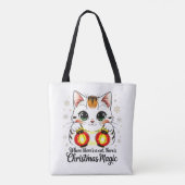 Stylish Cartoon Cat - Festive Lunar New Year Tote Bag (Achterkant)
