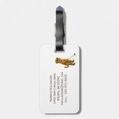Stylish Cat Playing Golf Personalized  Bagagelabel (Achterkant verticaal)