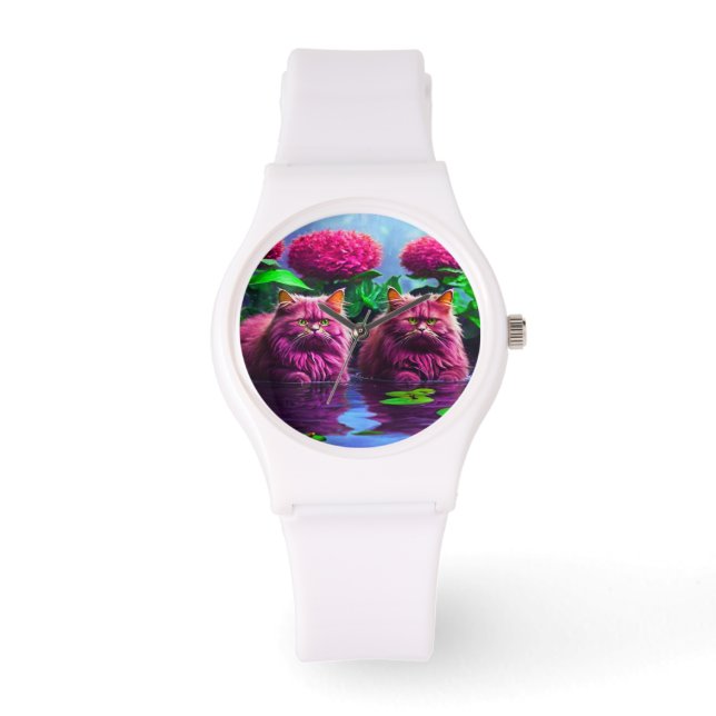 Stylish cat watch for cat lovers horloge (Voorkant)