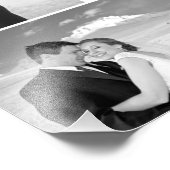 Stylish Center Square Monogram Weduwfoto Afdruk (Hoek)