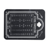 Stylish Chalkboard Kitchen Conversion Chart Magneet (Horizontaal)