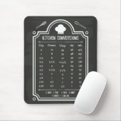 Stylish Chalkboard Kitchen Conversion Chart Muismat (Met muis)